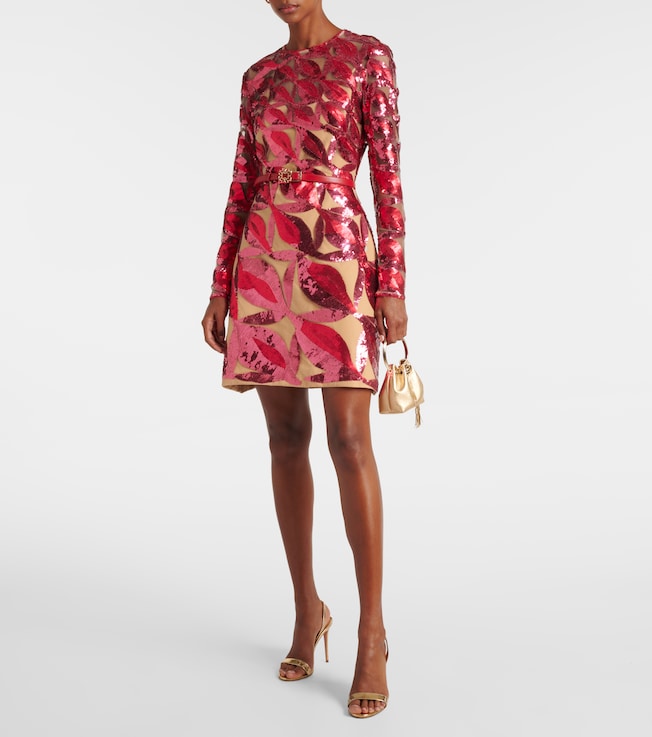 Elie Saab Diana sequined tulle minidress