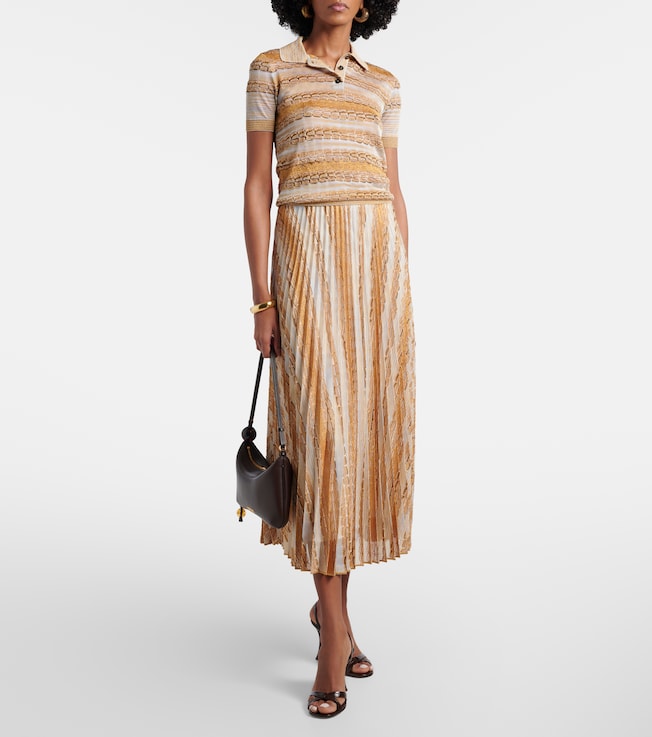 Missoni Plissé printed midi skirt