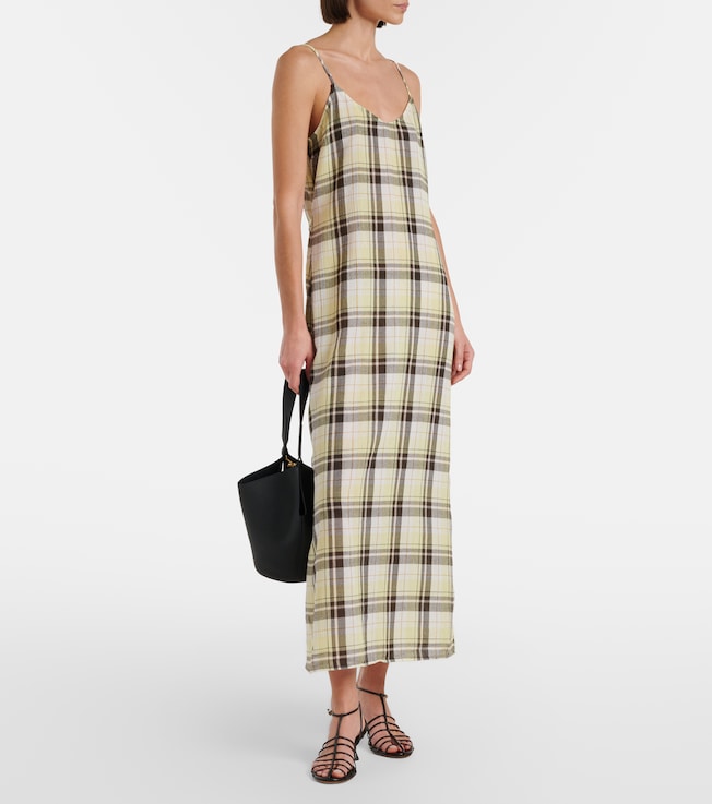 Proenza Schouler Evelyn plaid gauze slip dress