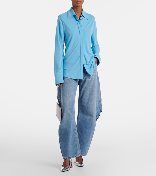 Stella McCartney Paneled barrel-leg jeans