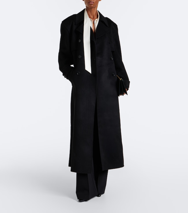 The Frankie Shop Nikola padded wool and cashmere trench coat