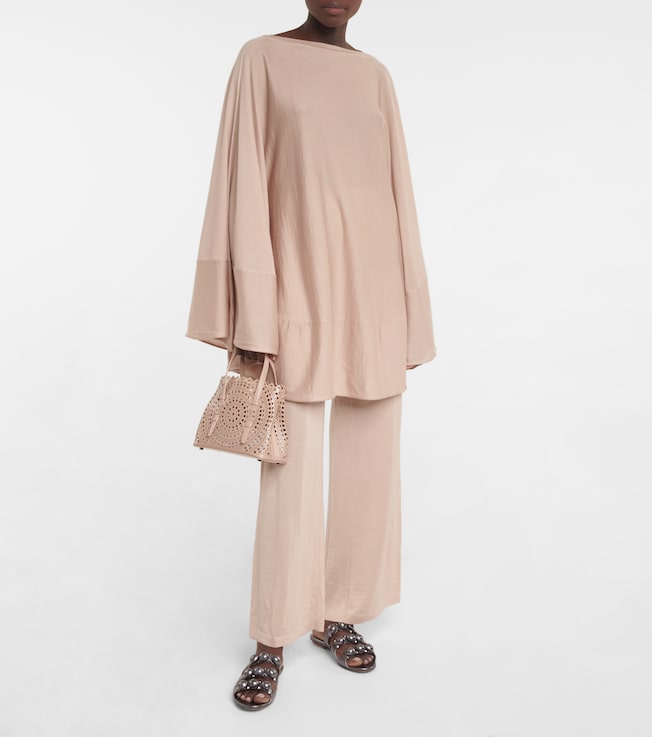 Alaïa High-rise cashmere-blend pants