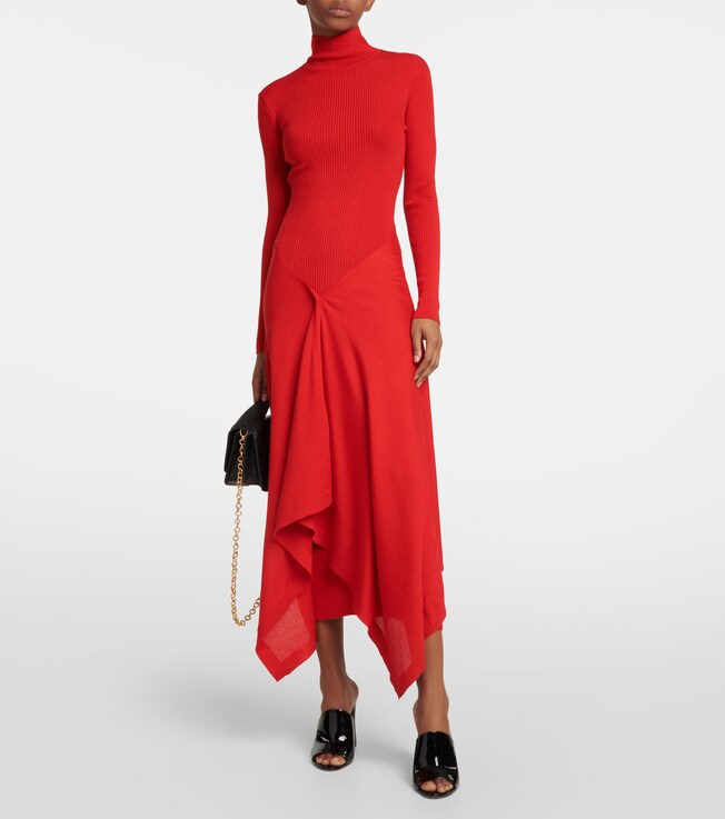 Alaïa Cashmere and silk midi dress