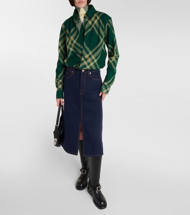 Burberry Checked wool shirt