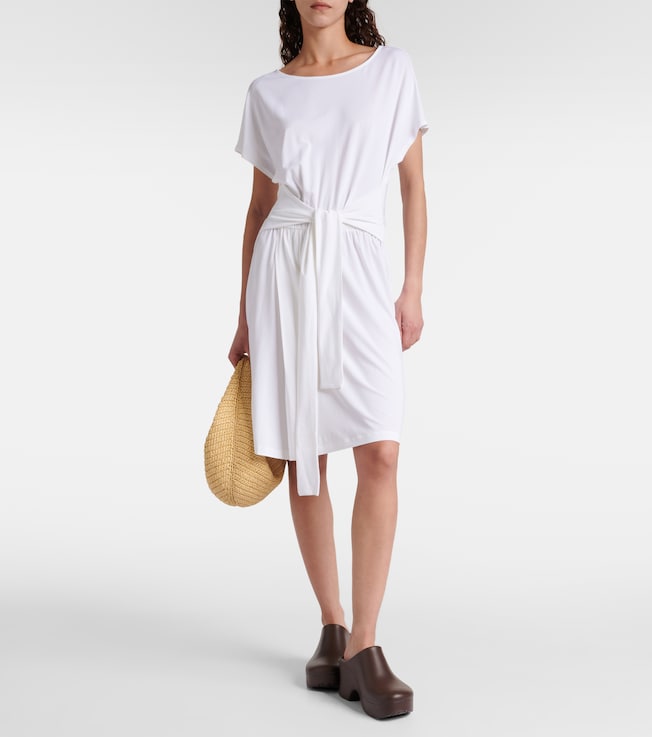 Max Mara Belted jersey midi dress