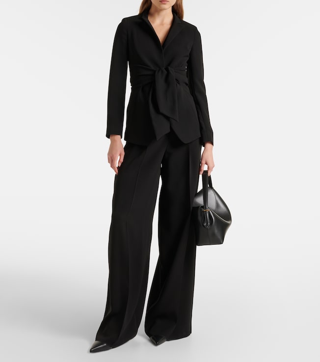 Max Mara Pleated cady wide-leg pants