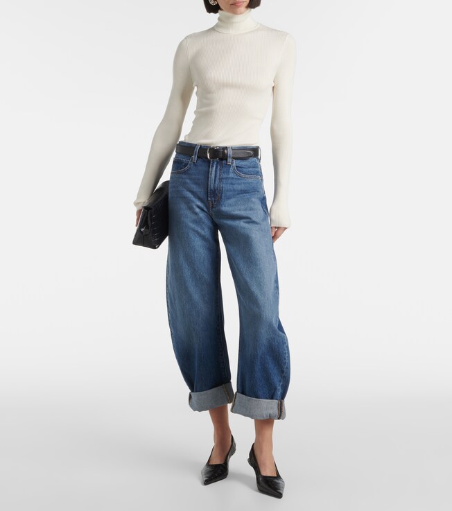 FRAME The Bubble barrel-leg jeans