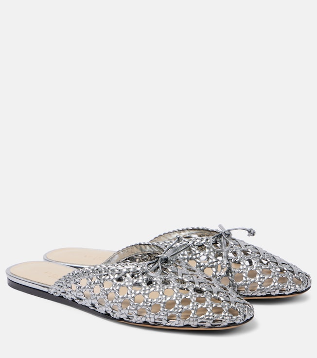 LE MONDE BERYL Regency woven leather mules