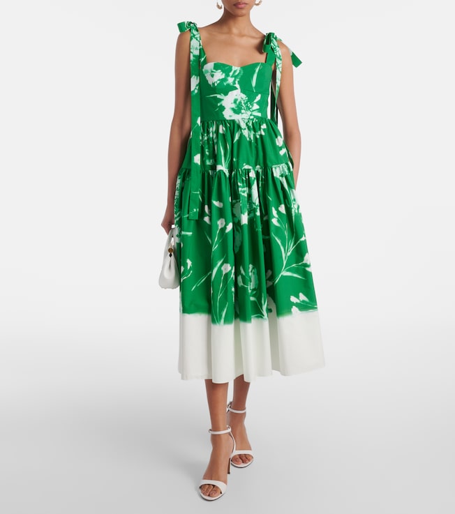 Erdem Floral cotton poplin midi dress