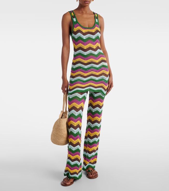 Bananhot Lindsay striped crochet minidress