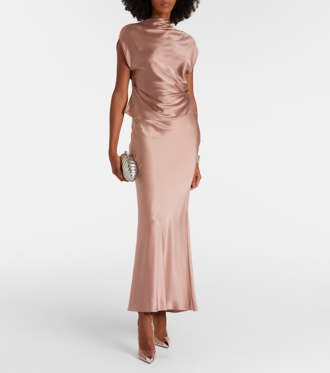 The Sei Silk satin maxi skirt