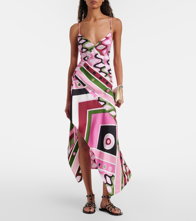 Pucci Vivara silk satin midi dress