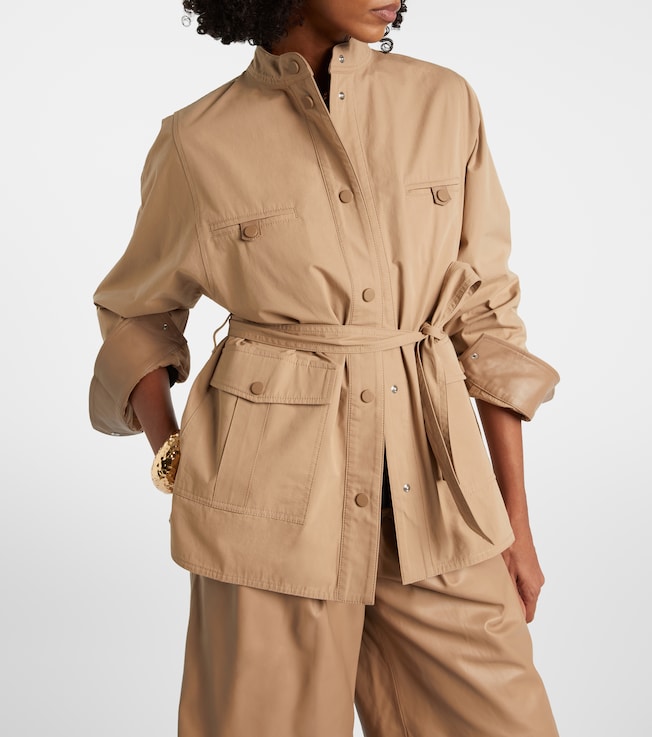 Yves Salomon Belted cotton jacket