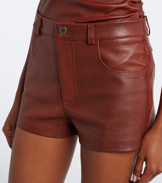 Stouls Stouls Roxie mid-rise leather shorts