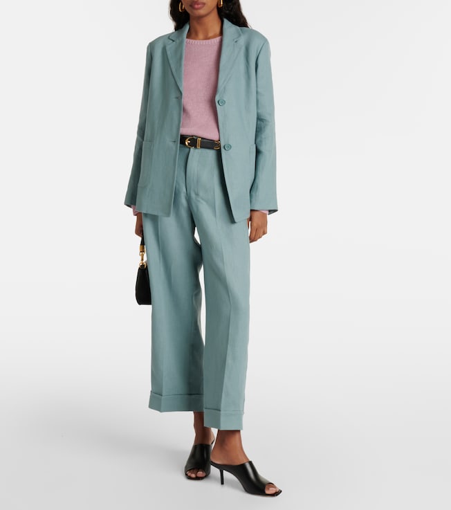 S Max Mara Socrates single-breasted linen blazer