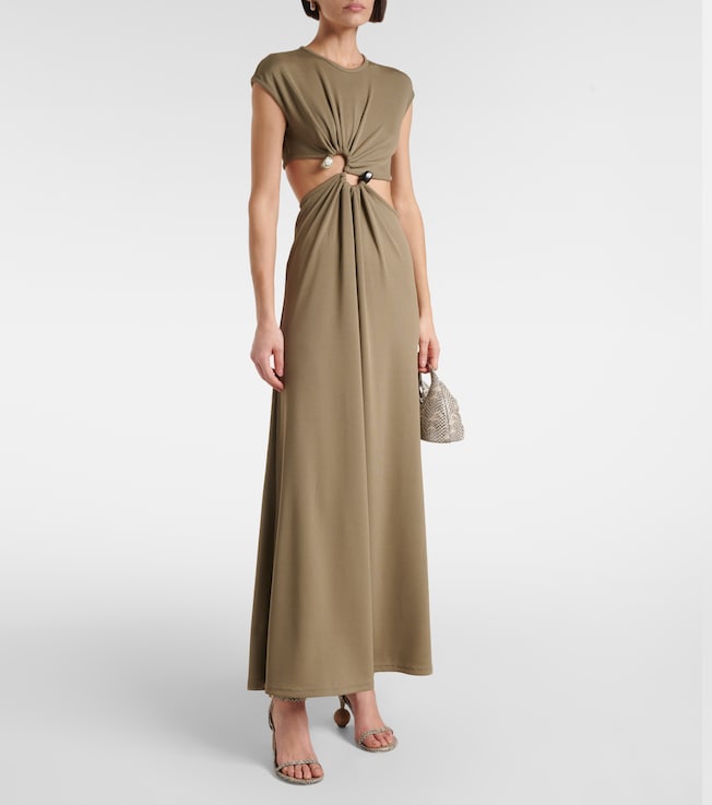 Christopher Esber S-Buckle embellished maxi dress