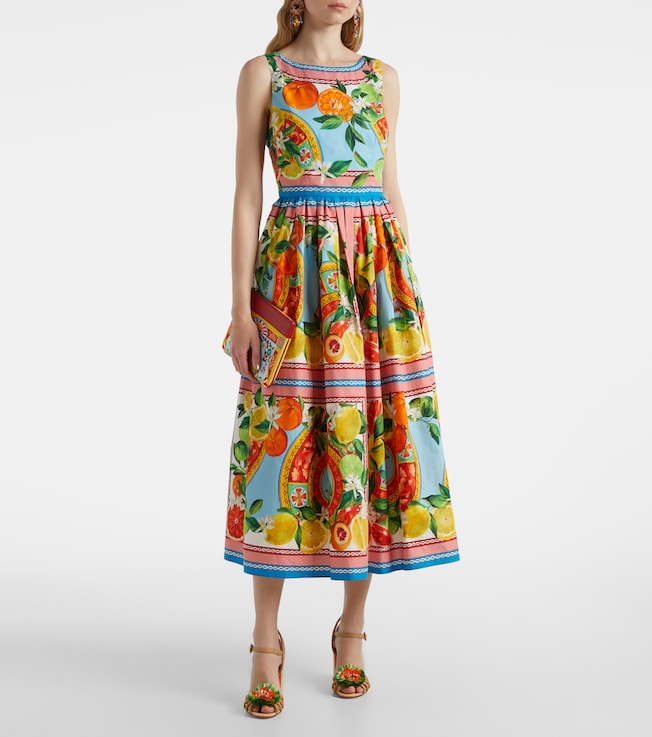 Dolce&Gabbana Taormina printed cotton midi dress