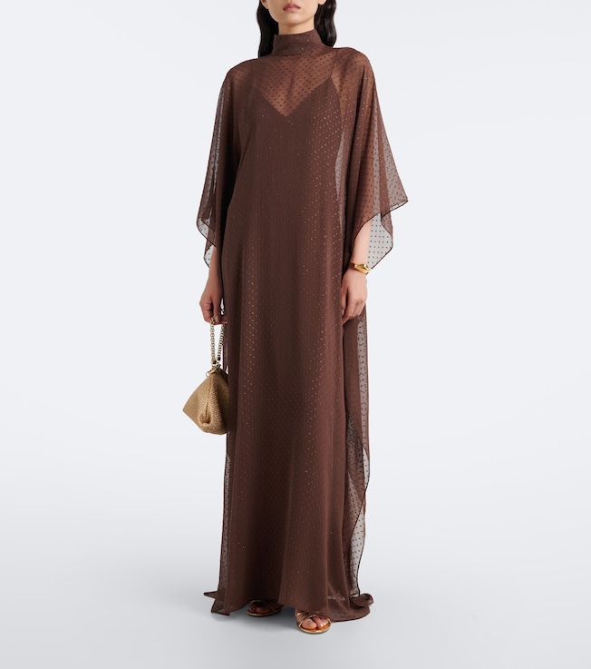 Taller Marmo Taller Marmo Muscat silk crêpe fil coupé kaftan