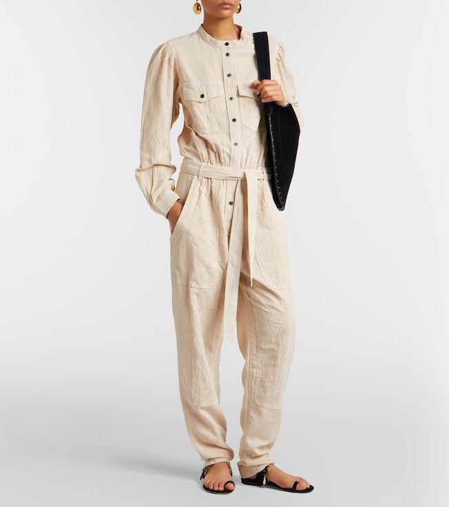 Marant Étoile Kellen broderie anglaise cotton jumpsuit