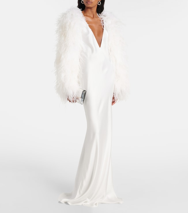 The New Arrivals Ilkyaz Ozel Open-back satin gown