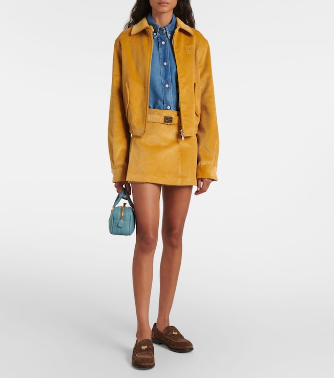 Miu Miu Cotton corduroy miniskirt