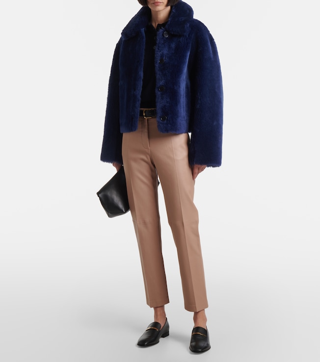 JOSEPH Coleman leather straight pants
