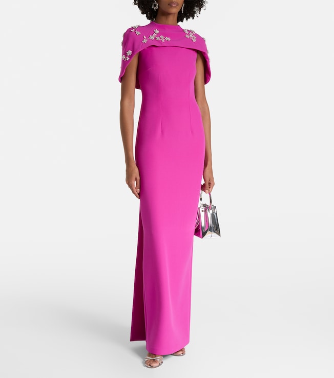 Safiyaa Embellished caped gown