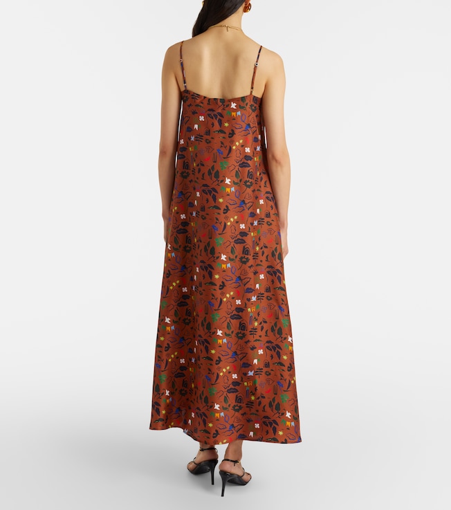  Asceno Melfi printed silk twill midi dress