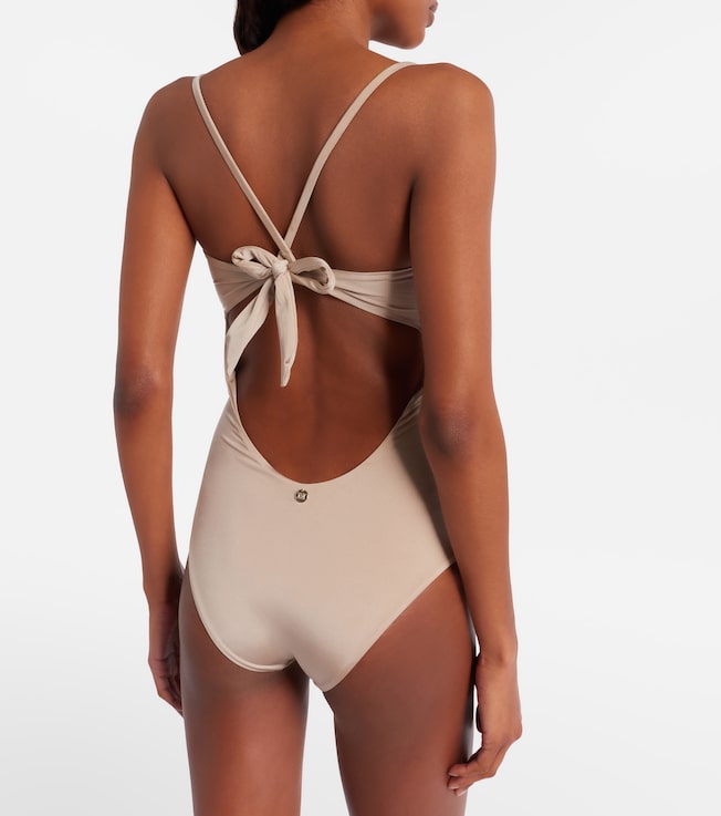 Max Mara Max Mara Curva ruched halterneck swimsuit