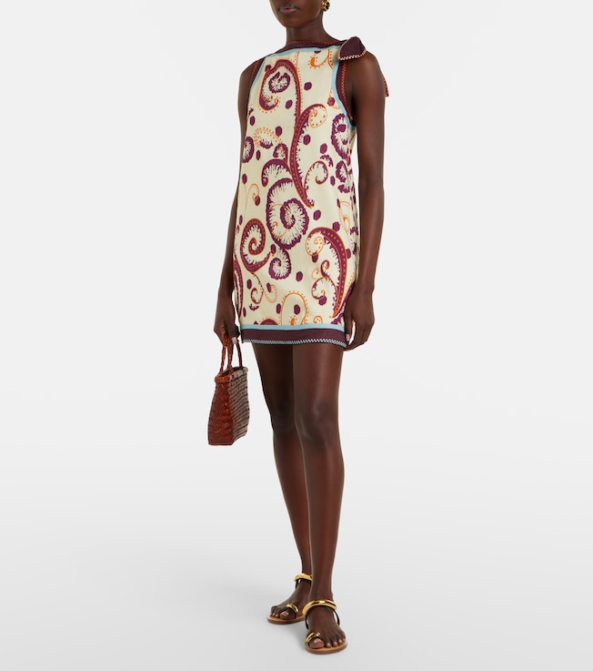 Alémais Wilson printed linen and silk minidress