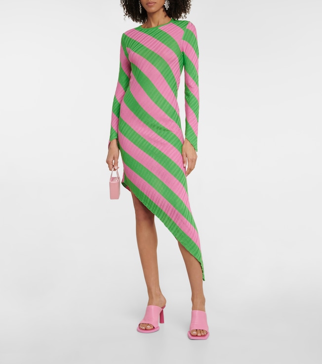Petar Petrov Adon silk ribbed-knit midi dress