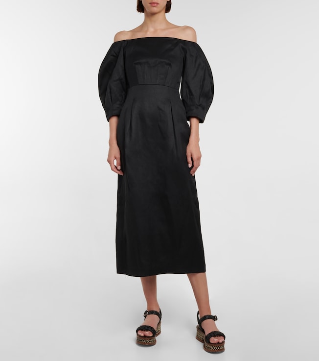 Gabriela Hearst Majano off-shoulder midi dress