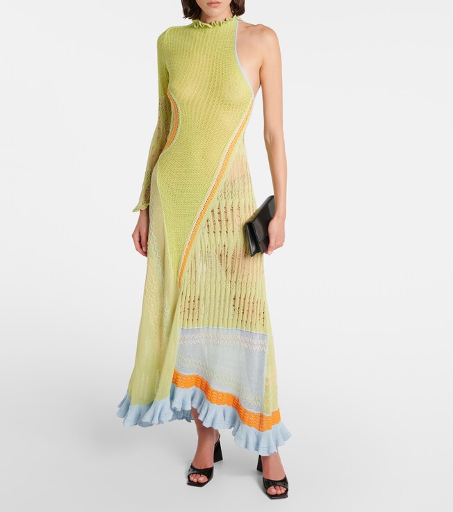 Roberta Einer Bianca one-shoulder cotton maxi dress