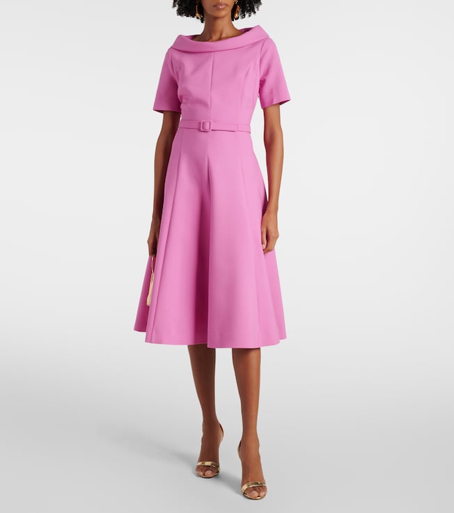 Oscar de la Renta Wool-blend midi dress