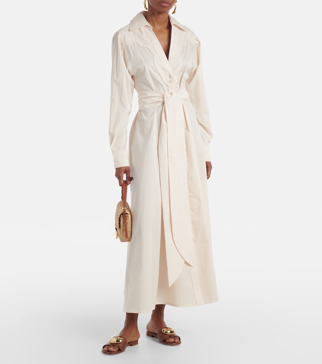 Johanna Ortiz Vela De Cruz cotton-blend poplin wrap dress