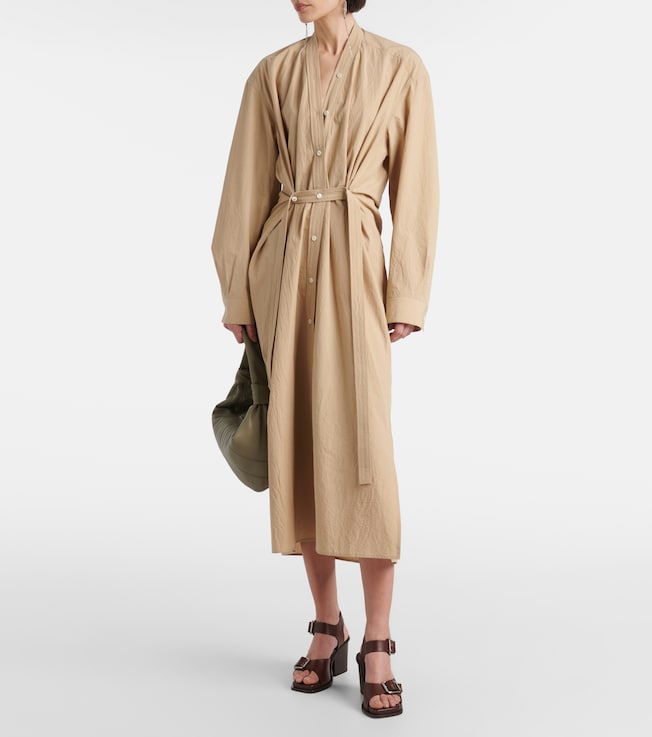Lemaire Belted cotton shirt dress