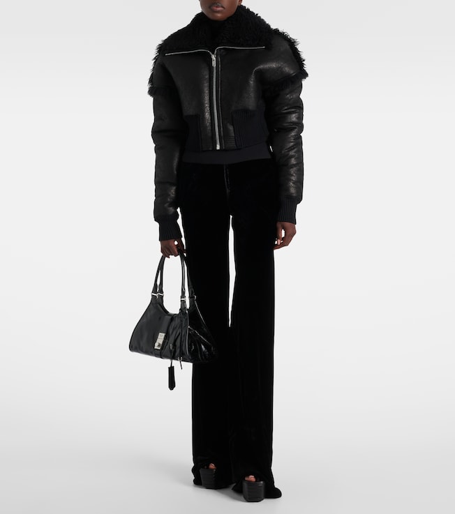 Rick Owens Flight cropped leather jacket