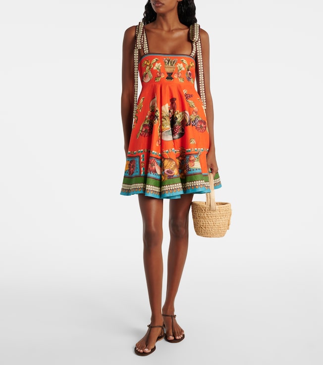 Alémais Rocco printed linen minidress