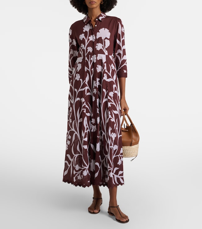 Juliet Dunn Printed cotton midi dress