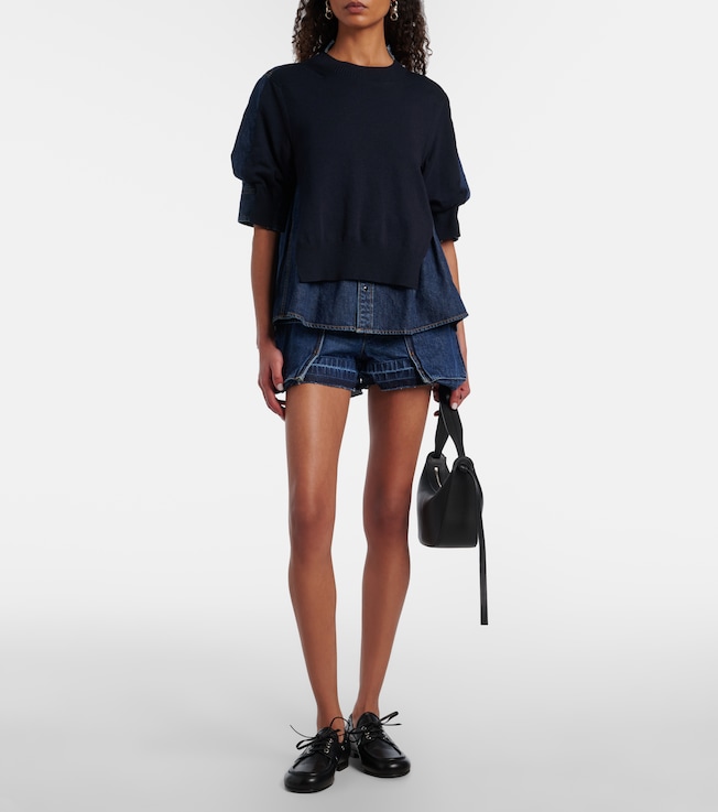 Sacai Layered denim shirt