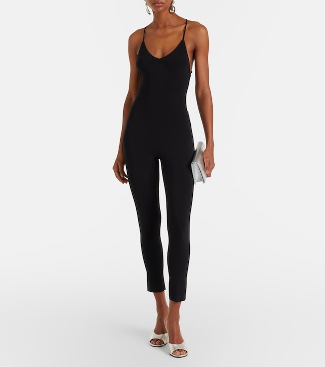 Norma Kamali Fara open-back jersey catsuit