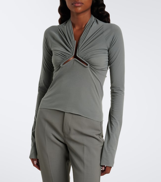 Rick Owens Allanah gathered jersey top
