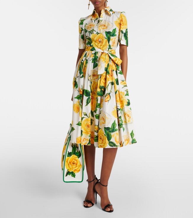 Hemdblusenkleid aus Baumwollpopeline | Dolce&Gabbana