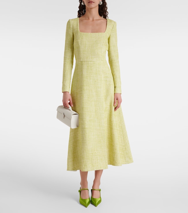 Emilia Wickstead Fara cotton-blend tweed midi dress