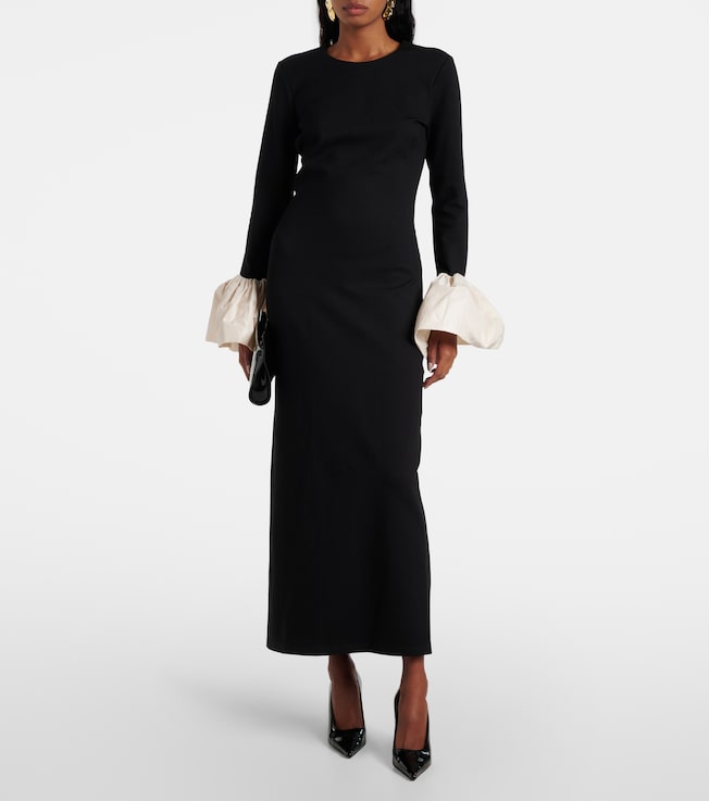 Staud Staud Hawthorne taffeta-trimmed maxi dress