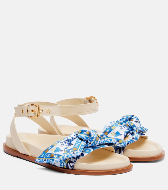 FARM Rio Bow-detail printed sandals
