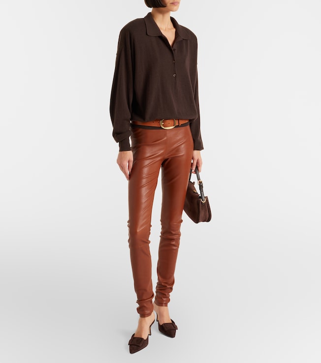 Stouls Carolyn leather slim pants