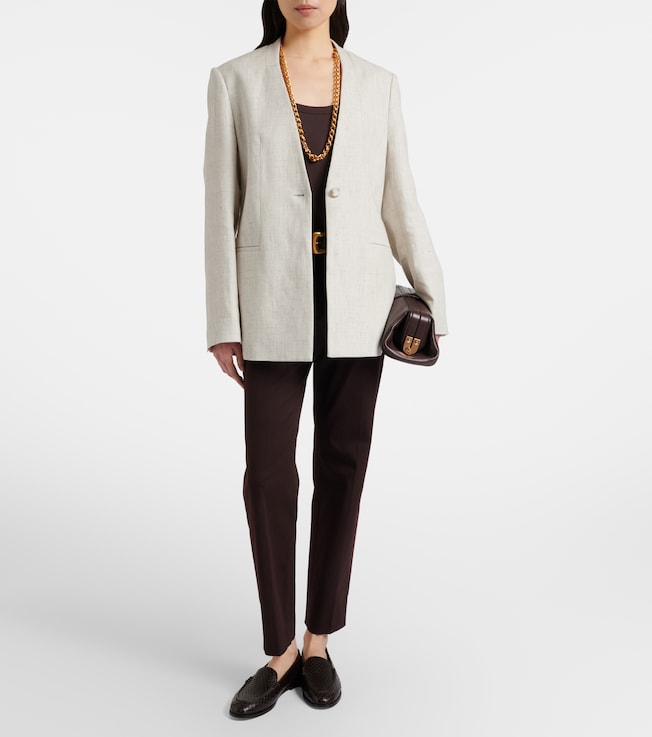 JOSEPH Cotton-blend straight pants