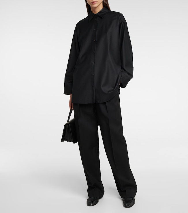 The Row Caroline virgin wool shirt