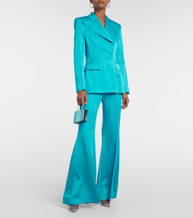 Nina Ricci High-rise satin flared pants